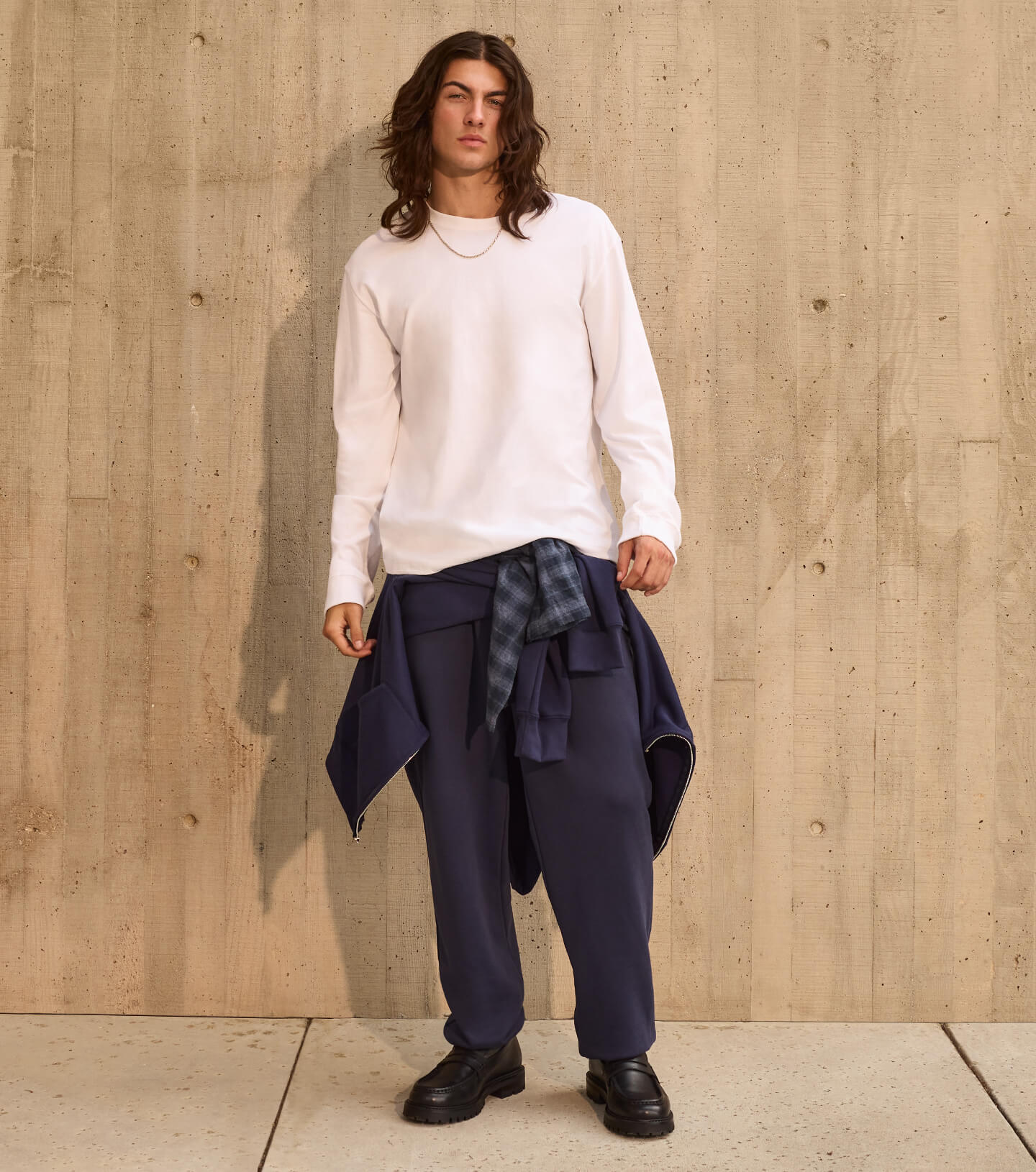 Male Model wearing Bella + Canvas clothes