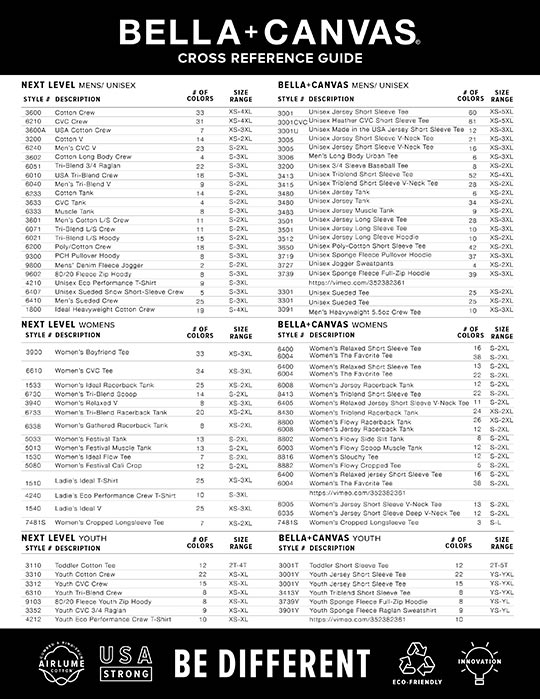 Next Level Cross Reference 2020 Sell Sheet